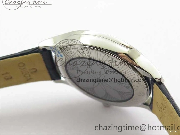 0701 UrbanChic Ladies’ De Ville Trésor Diamond SS 3AF 1:1 Best Edition Black MOP Dial On Black Leather Strap Swiss Quartz 7878